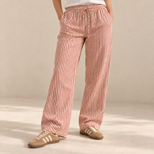 Load image into Gallery viewer, Pantalon rayas summer rojo + blanco

