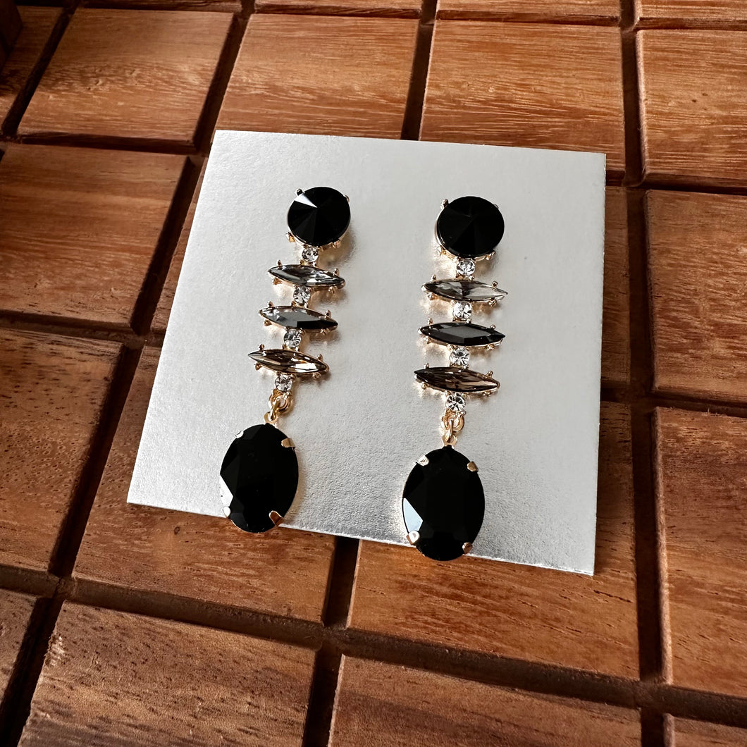 Aretes negro + gris