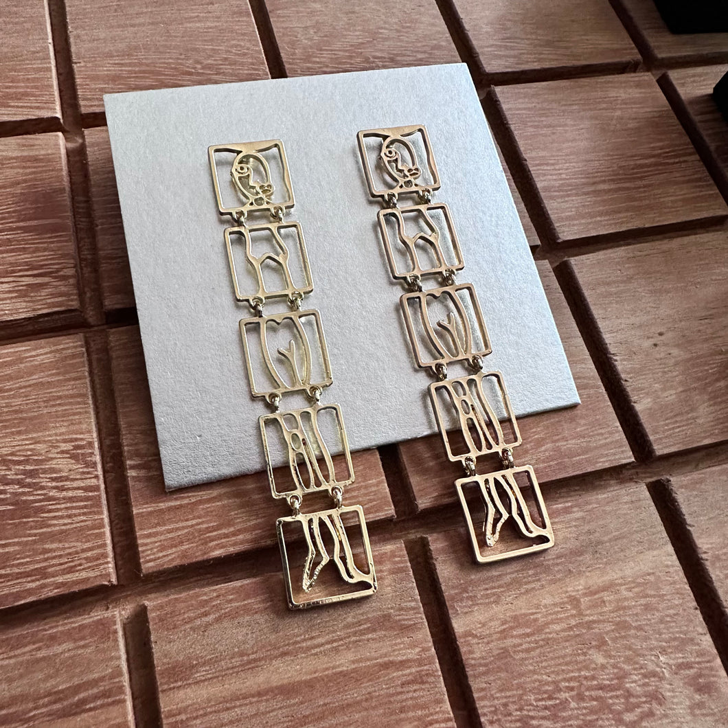 Aretes mujer dorados